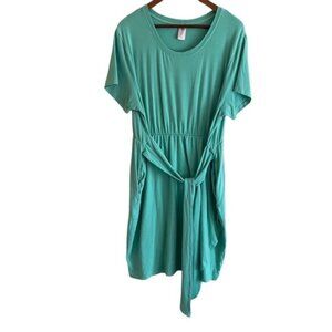 Smash + Tess Green Tie Front Wrap Midi Dress